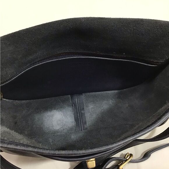 Vintage Coach Blue/Black City Bag 9790 Leather Shoulder Crossbody Bag - Picture 12 of 16